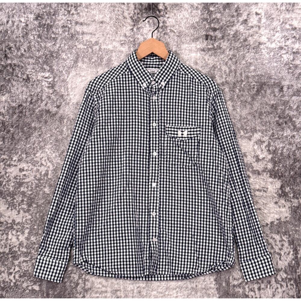 Emerson Fry Black and White Gingham Button-Down Shirt - Picture 2 of 8